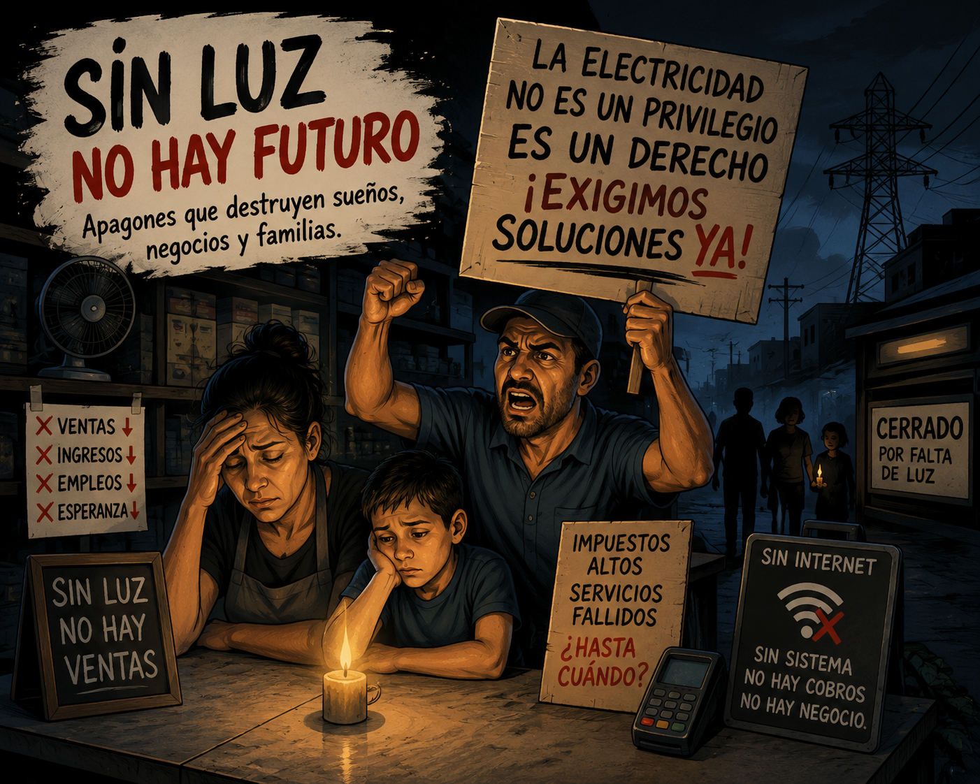 A oscuras también se apaga la esperanza